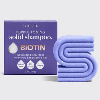 KITSCH Purple Toning Biotin Solid Shampoo Bar