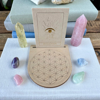 Flower of Life Crystal Grid Card Stand