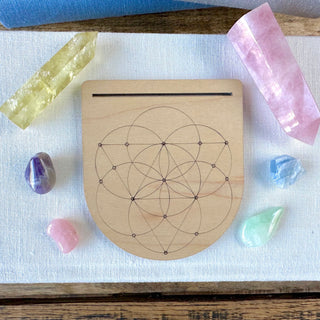 Seed of Life Crystal Grid Card Stand